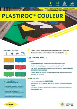 Enduit à froid bi-composant pour des marquages de couleur | PLASTIROC COULEUR 