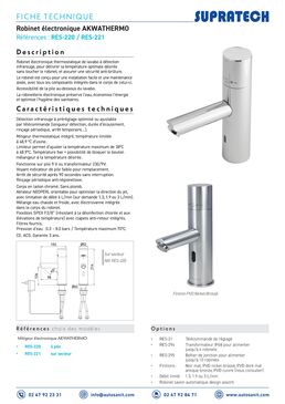 Robinet électronique thermostatique de lavabo AKWATHERMO | RES-220