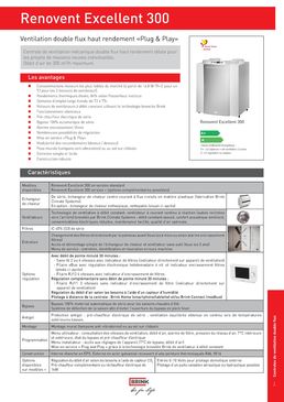 VMC double flux à débit constant | Renovent Excellent 300