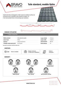 Toitures metalliques - Panneaux Tuiles et Tôles H12 & H25 