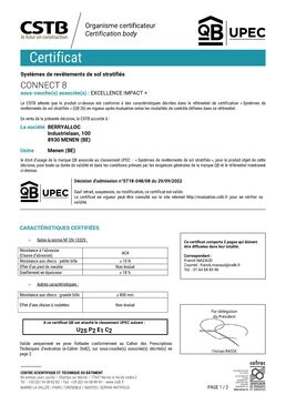 Revêtement de sols stratifié classé UPEC I Connect 8