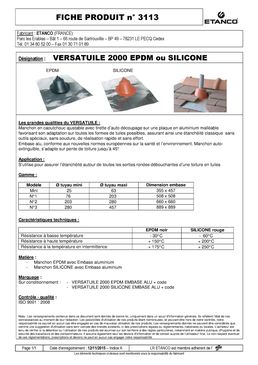 Sortie de toiture Versatuile 2000 Silicone rouge vulcanisé | ETANCO