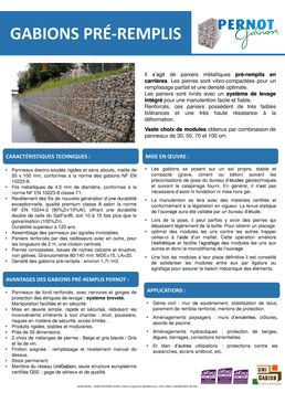 Gabions pré-remplis électrosoudés pour travaux de génie-civil | GABION PREFAGAB