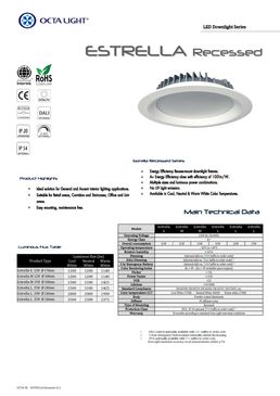 Luminaire LED pour l’éclairage des espaces commerciaux | ESTRELLA RECESSED 