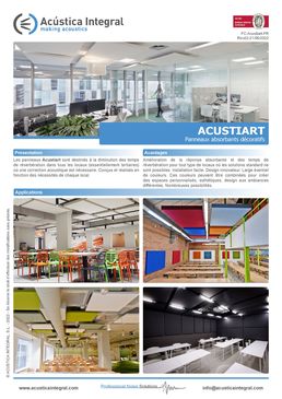 Panneau absorbant acoustique et décoratif finition tissu | ACUSTIART