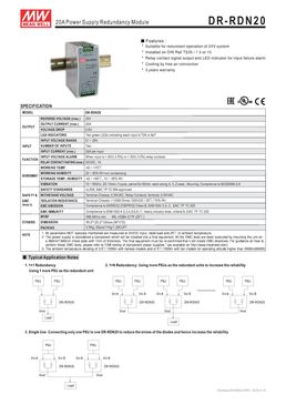 Module de redondance d'alimentation 20A | MEAN WELL DR-RDN20