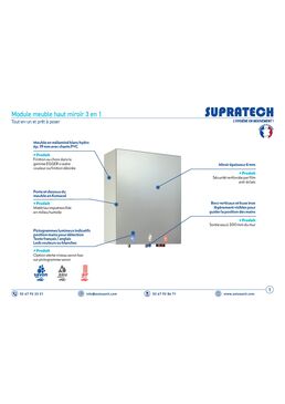 Miroir multifonction avec distributeur de savon, robinet et sèche-mains intégrés | Module miroir