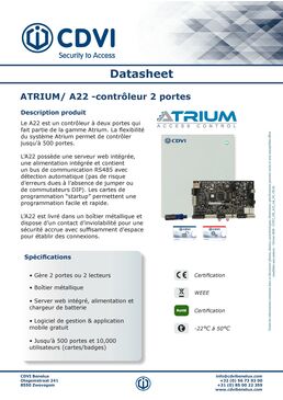 Centrale de contrôle d'accès avec sécurisation des données | Atrium Krypto