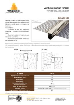 Joint de dilatation vertical spécial isolation par l’extérieur | JDV 4.08 