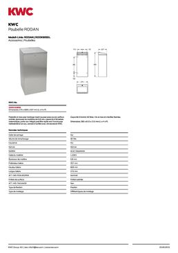 Poubelle en inox pour montage mural ou pour pose au sol | RODX605SL