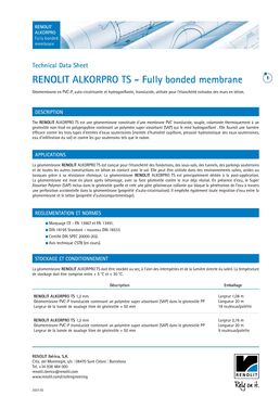 Membrane PVC fully bonded avec un spécial Super Absorbent Polymer | RENOLIT ALKORPRO