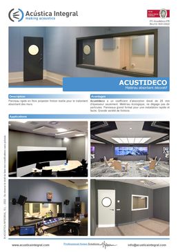 Panneau acoustique plaqué mur | ACUSTIDECO