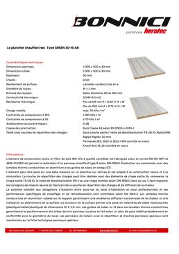 Plancher chauffant sec basse température pour écoconstruction | Gamme Green 