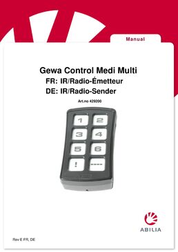 Emetteurs infrarouges programmables | Gewa Control Medi Multi