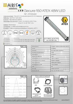 Luminaire LED de 18 à 48 W de puissance | Secure 120 et 150 Atex