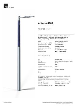 Luminaire solaire fonctionnel et urbain | ANTARES