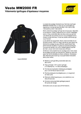 Veste de soudage ignifuge | MW2000 FR