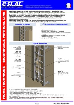 Dispositif antichute pour échelle | SICURSCALE Vertical Wire Line