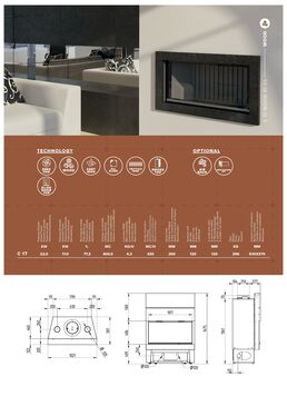Poêle à bois avec technologie Wood | C 17 WOOD 91 55 