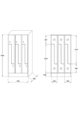 Armoire métallique en Z | DLM 730