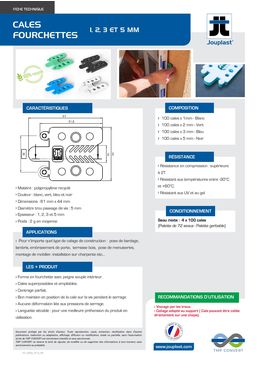 Cales de construction et appui lambourde | JOUPLAST