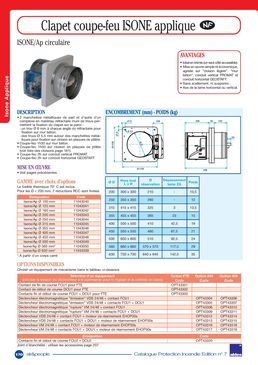 Clapet coupe-feu circulaire | Isone +/ Ap circulaire