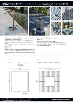 Grilles d'arbres en acier thermolaqué | Synergie