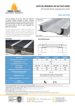 Joint de dilatation de sol spécial carrelage ou pierre – JDH 6.28