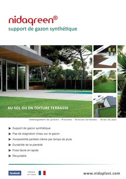 Plaque alvéolaire drainante support de gazon synthétique | Nidagreen