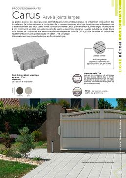 Pavé en béton à joints larges Carus | Béton