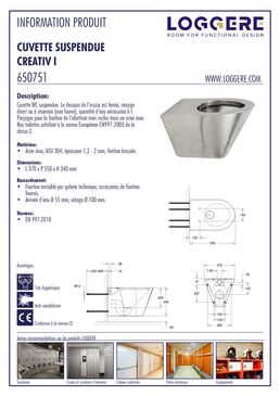 Cuvette suspendue | Creativ I 650751