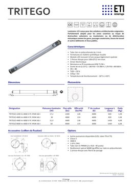 Luminaire LED technique intérieur antivandal- TRITEGO