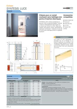 Syntesis Luce | Châssis pour porte coulissante à galandage compatible prises et interrupteurs