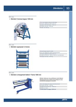 Dévidoir pour bobine de 5 Tonnes