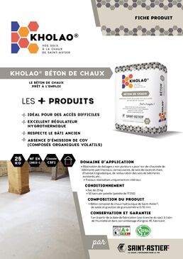 KHOLAO® Béton de chaux