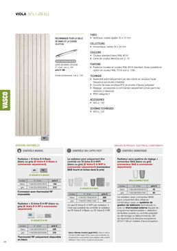 Radiateur vertical à émissions calorifiques élevées | VIOLA VERTICAL V1-ZB