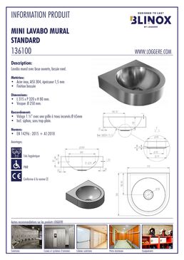 Mini lavabo mural - Standard 136100