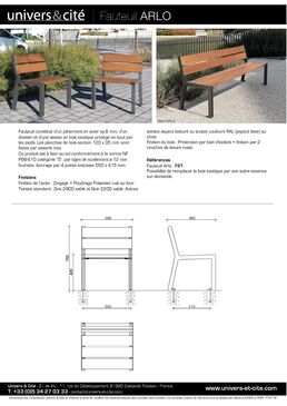 Fauteuil en bois et acier | Arlo