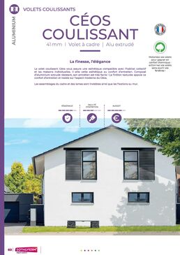 Volet coulissant aluminium solaire avec motorisation solaire | Céos