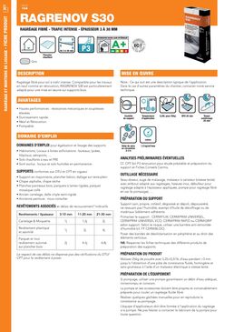 Ragréage fibré pour trafic intense, épaisseur de 3 à 30 mm | RAGRENOV S30 