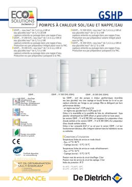 Pompe à chaleur géothermique jusqu'à 27 kW avec ou sans ballon ECS | GSHP