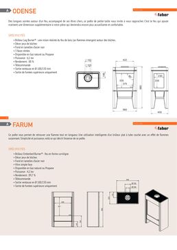 Poêle à gaz rectangulaire en acier noir | Farum Faber