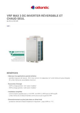 Centrale réversible | VRF Max 3 DC Inverter