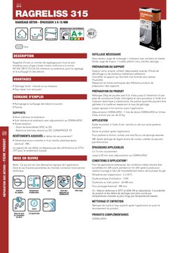 Ragréage béton épaisseur de 3 à 15 mm | RAGRELISS 315