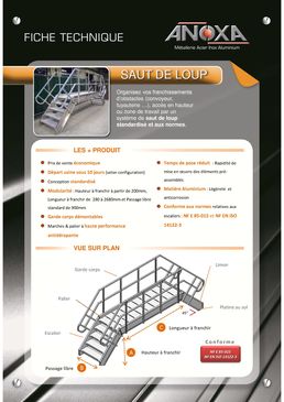 Passerelle aluminium pour franchissements d'obstacles | Saut de loup