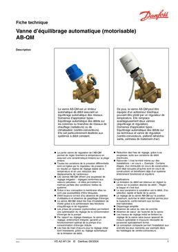 Vanne d'équilibrage et de régulation automatique motorisable | AB-QM