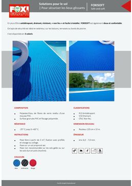 Tapis antidérapant pour piscines | FOXISOFT