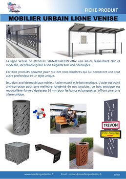 LIGNE DE MOBILIER URBAIN VENISE