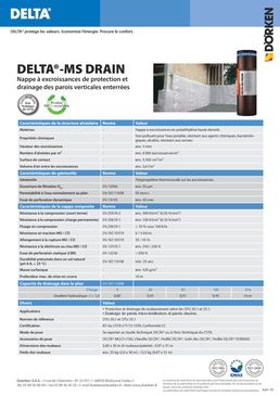 Nappe à excroissances pour protection et drainage vertical | Delta-MS Drain