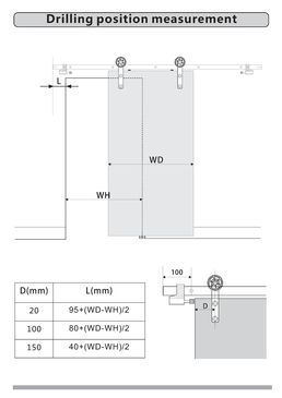 Kit porte coulissante bois | Stratford - AC030109